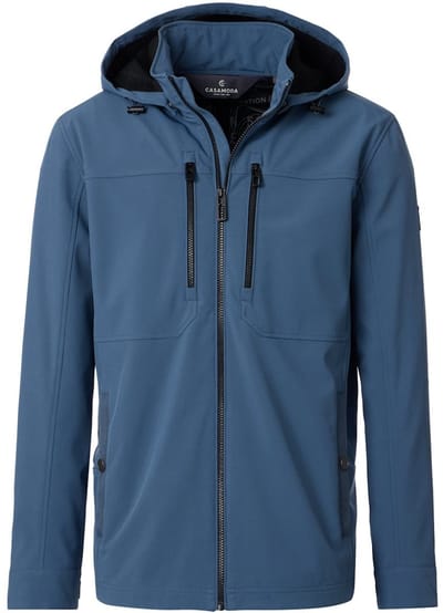 Casa Moda Softshell Jas Met Stretch En Afneembare Capuchon - XXL