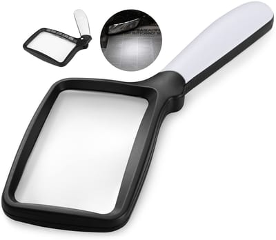 Vergrootglas met Verlichting - Leesloep voor Ouderen - Loeplamp met LED verlichting - Loep - Vergrootglas voor Diamond Painting - Zwart