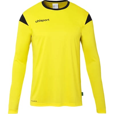 Uhlsport Squad 27 Voetbalshirt Lange Mouw Heren - Limoen / Zwart | Maat: 2XL