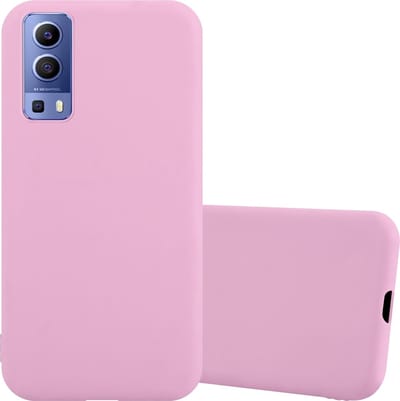 Cadorabo Hoesje geschikt voor Vivo Y52 5G / Y72 5G in CANDY ROZE - Beschermhoes gemaakt van flexibel TPU silicone Case Cover