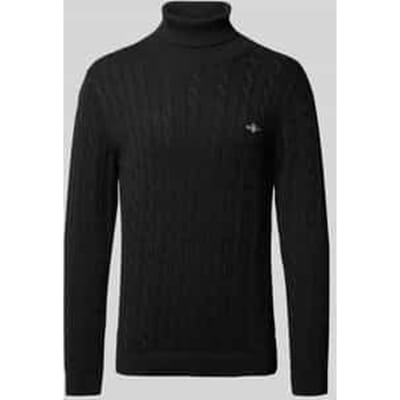 Gant Trui Cotton Cable Rollneck Zwart / male