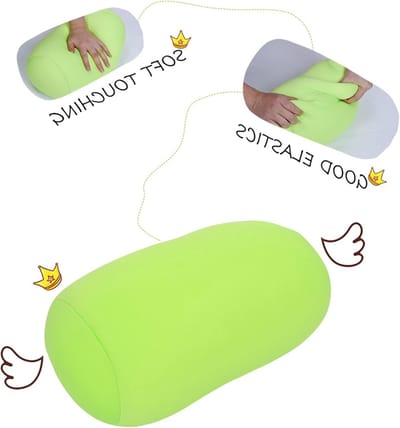 Mini Rugsteun Kussen, Microbead Kussen voor Thuisgebruik, Comfortabel Nek- en Rugkussen voor Slaap en Ontspanning (Groen)