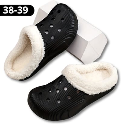 Bovista Warme Pantoffels - Sloffen - Slippers - Dames - Heren - Pluche - Maat 37 - Zwart