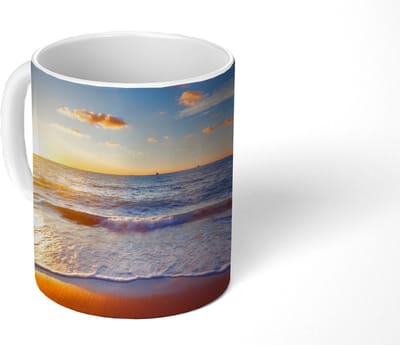Mok - Koffiemok - Strand - Zee - Zon - Horizon - Mokken - 350 ML - Beker - Koffiemokken - Theemok