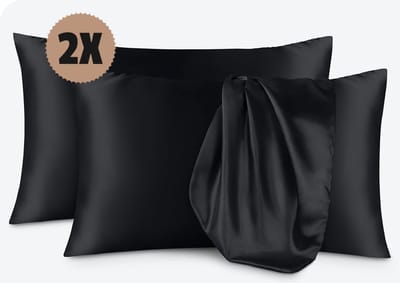 Satijnen Kussensloop - Zijden Zacht Beddengoed - Haarverzorging - Krullend Haar Producten - Curly Girl - Kussensloop Satijn - Zwart - 60 x 70 CM