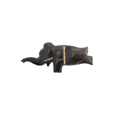 Ambachtelijk ossenhoorndoosje - olifant - klein