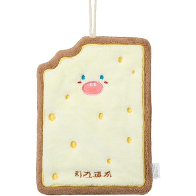 Nouvelle Serviette à Main Mignonne Dessin Animé à Suspendre Pain Fromage Donut Cuisine Séchage Rapide Épaisse Velours Corail Serviette Nettoyage Ménager white