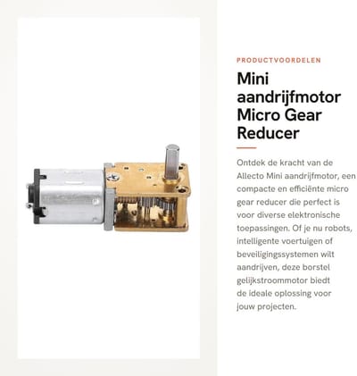 Dailygoods - Mini aandrijfmotor - Micro Gear Reducer - Hoge koppel - DC6V formaat - Borstel gelijkstroommotor - Ideaal voor robots en elektronische ap...