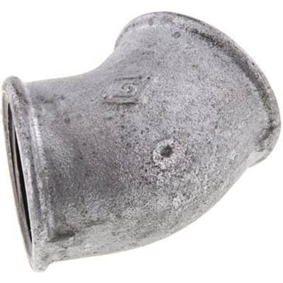 Rp 1 1/2'' Verzinkt Gietijzeren L-Fitting 45graden 25 Bar - FL2E-F-IZ-112R-45