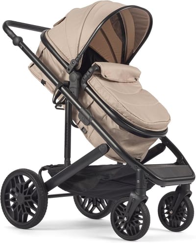 Opvouwbare Kinderwagen met Reiswieg, 5-Punts Harnas en Verstelbare Zitting