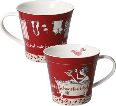 Goebel - Barbara Freundlieb | Koffie / Thee Mok Wir sind die Schönsten | Beker - Porselein - 350ml - 2 stuks