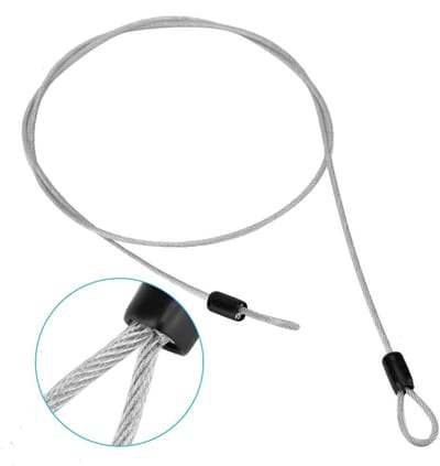 Dailygoods- Kettinghangslot Mini - 1 m Stalen Kabel - Veiligheidsslot Fiets - Bagagebeveiliging - Dubbele Eindlussen - Hoge Betrouwbaarheid - Beveiligingskabel