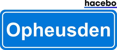 Hacebo - Plaatsnaam Sticker - 29x10 CM - Opheusden sticker - Verkeersborden sticker - grappige cadeaus - Opheusden