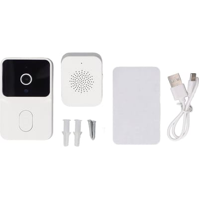 Sonnette Vidéo Intelligente Wifi Caméra de Sécurité Vidéo Sans Fil Angle de Vue Large 80 Degrés avec Audio Bidirectionnel