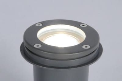 Lumidora Opbouwspot 30844 - GU10 - 4.0 Watt - 380 Lumen - 2700 Kelvin - Zwart - Grijs - Antraciet donkergrijs - Metaal - Buitenlamp - IP67 - Met Sensor - ⌀ 11 cm
