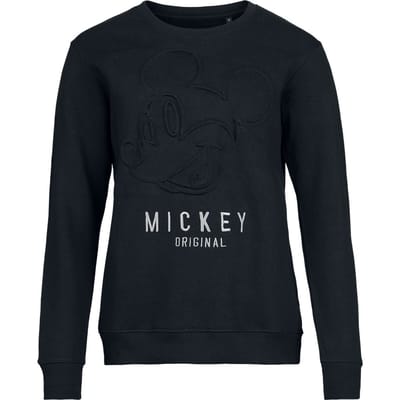 Mickey & Minnie Mouse - Disney Sweatshirts - Mickey Original Embossed - S tot XL - voor Vrouwen - zwart