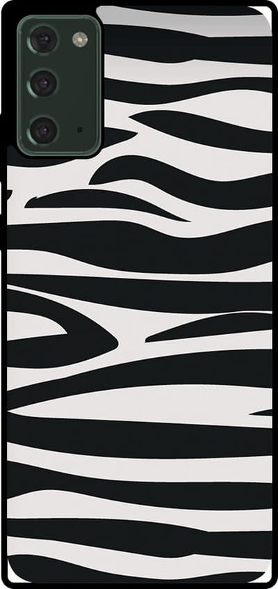 Smartphonica Telefoonhoesje Geschikt voor Samsung Galaxy Note 20 met zebra opdruk - TPU backcover case zebra design - Zwart Wit geschikt voor Samsung Galaxy Note 20