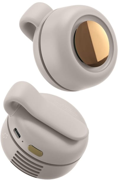 Draagbare, stille mini-ventilator zonder bladen met 3 instelbare windsnelheden, een ophangmechanisme voor om de taille en een draaibare behuizing. Je ideale metgezel voor buiten, een onmisbaar zomeraccessoire in het wit.（1 item）