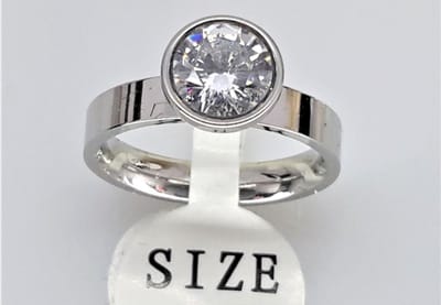 Ring - meisjes – Tiener – Zirkonia - 7mm - sieraden - RVS - Maat 14
