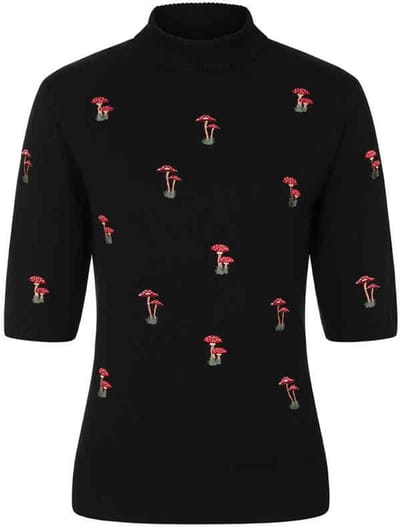 Banned - Mushroom Dreams Gebreide trui - 3XL - Zwart