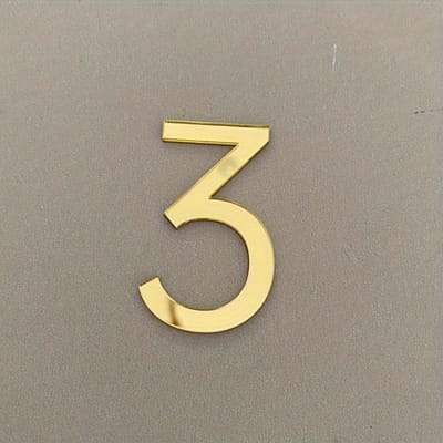 1 stuks Moderne Acryl Huisnummers - DIY Deurmontage Brievenbus Sticker, Geen Stroom Nodig, Eenvoudige Stickerinstallatie voor Hedendaagse Huisadres Weergave 10*6.6cm（3.93*2.59in）