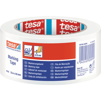 Tesa tesaflex - Waarschuwingslint - 33m x 50mm - PVC - Wit
