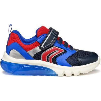 GEOX CIBERDRON JONGENS Sneakers - MARINEBLAUW/DONKERROOD - Maat 33