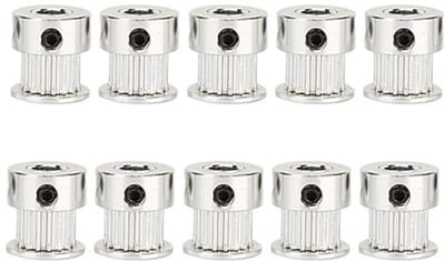 Distributieriem Katrol 16 Tanden - Aluminium Katrol - 5mm Boring - Geschikt voor NEMA 17 Stappenmotoren - Set van 5 - Voor 3D Printer/CNC