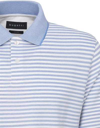 Bugatti poloshirt korte mouw lichtblauw