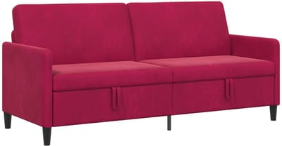 vidaXL - Sofa - met - Opbergruimte - Wijnrood - 192 - x - 78 - x - 87 - cm - Polyester