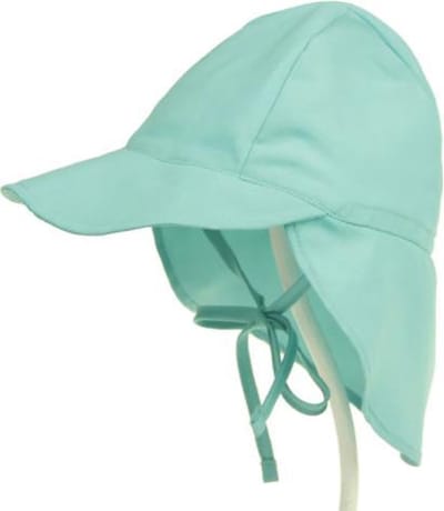 Schattige Vakantie Zonnehoed nekflap Groen – Zomerhoedje met strikbandje | Baby – Peuter – Kinderen | 0 – 3 jaar | UV Werend | Verstelbaar | Zonneklep – Nek Beschermd | Strandhoedje - Zomer Accessoire | Voor op de fiets of onderweg! | DH Collection