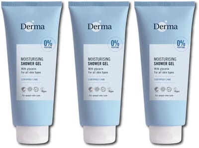 Derma Eco Family - Douchegel - 3 x 350 ml - Parfumvrij - Met glycerine en pentavitin - Hypoallergeen
