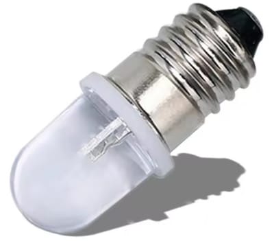 E10 LED lamp - 12V - Warm wit - Met diffuser