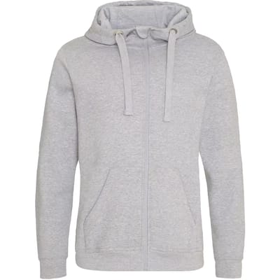 Graduate Heavyweight Hoodie met rits Heather Grey - 3XL