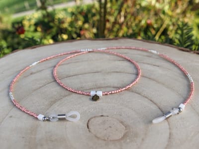Descent - Flamingo Roze - Zonnebril koord - Brillenkoord - Zonnebrilkoord - Zonnebrilkoordje - Kraaltjes