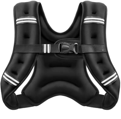 KAD® Gewichtsvest - Verstelbaar - Comfortabele Pasvorm voor Krachttraining, Hardlopen & Fitness - Zwart - 29cm x 26cm x 11cm