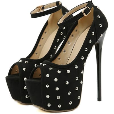 Liyke Runway Stijl Sexy Peep Toe 16CM Extreme Hoge Hakken Feest Club Stripper Schoenen Mode Klinknagel Platform Pumps Dames Sandalen 40