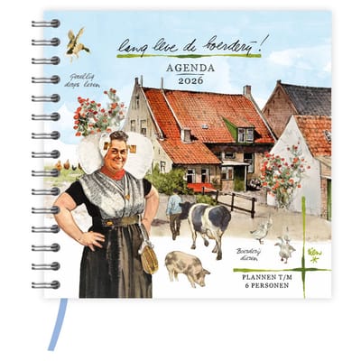 Rien Poortvliet familienotitieagenda LLDB (harde kaft) Klederdracht - 2026 - Agenda - 8716467685002