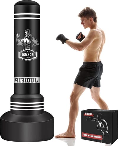 Vrijstaande bokszak voor volwassenen/kinderen - 180/165 cm zware bokszak - opblaasbare kickbokszak voor MMA Muay Thai training