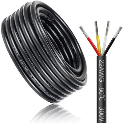 4-aderige elektrische kabel 5 meter flexibel 22 AWG voor 12V/24V LED en elektronica