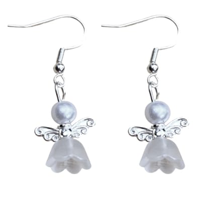 Zilveren -kerst- engel- oorbellen - Charme Bijoux