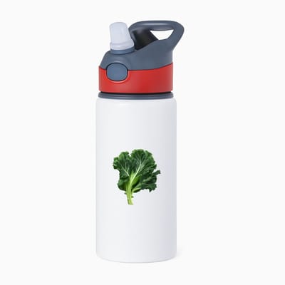 Hacebo® - Boerenkool waterfles met rietje rood - Eten & drinken - junkfood - Liefhebbers van groente en fruit - Groente - gezond eten - eten - water fles - 650ML