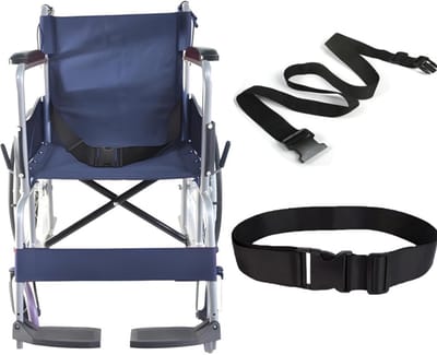 Oneay Draagbare, minimalistische bevestigingsriem voor rolstoelen – geschikt voor rolstoelveiligheidsgordels, transferriemen met snelsluitingen en reisbenodigdheden (5 cm breed, 218 cm lang).
