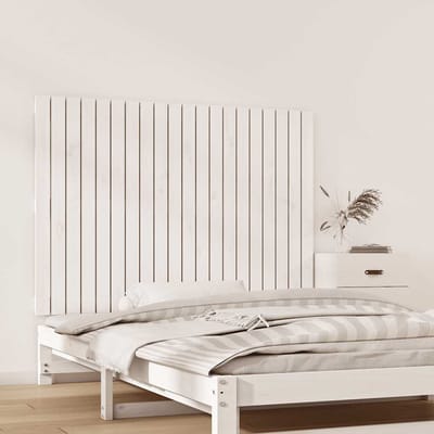 vidaXL - Wandhoofdbord - 127,5x3x90 - cm - massief - grenenhout - wit