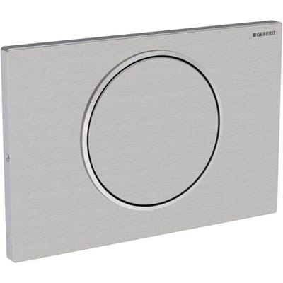 Geberit Sigma10 bedieningsplaat - spoel-stop spoeling - rond - vergrendeling,geb. rvs