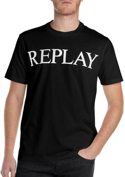 Replay Logo Print Shirt Heren - Maat L