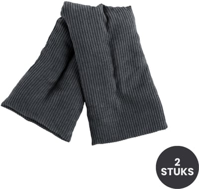 Tiseco - Lavendel Nek- & Schouderwarmtekussen - 2 stuks - Warmte- en Koudecompress, grijs