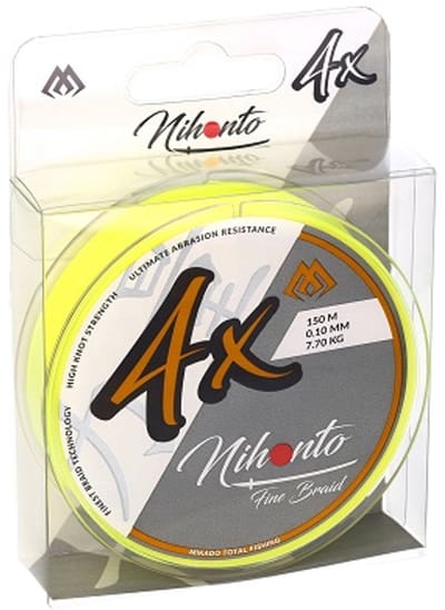 Mikado Gevlochten Vislijn Nihonto 4X Fluo Geel 150m – 0.14mm 9.7kg – Roofvis & Allround