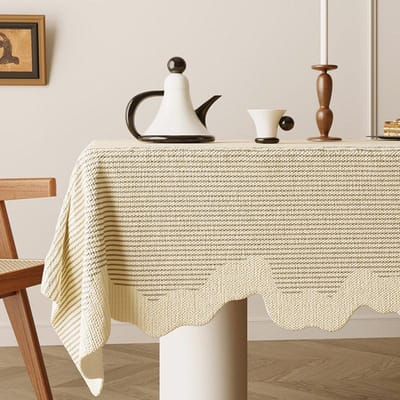 Slimme Onregelmatige Kant Amerikaanse Stijl Tafelkleed Vlekbestendig Bloemenprint voor Eettafel Salontafel Meerdere Maten Kamerdecoratie 90x140cm