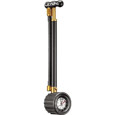 Lezyne Shock Drive Y11 - Hogedruk Shock pomp - Fietspomp - Analoge drukmeter - Tot 27.5 bar - Schrader ventielen - Aluminium - Zwart
